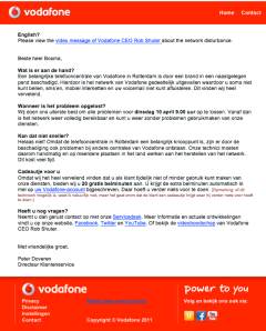 Verbeterde e-mailing Vodafone door Jos Bosma